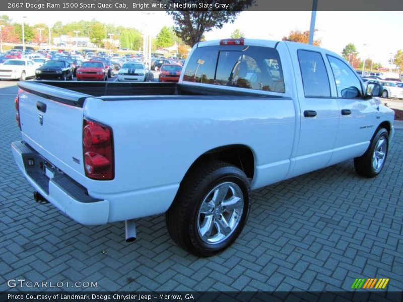 Bright White / Medium Slate Gray 2007 Dodge Ram 1500 Sport Quad Cab