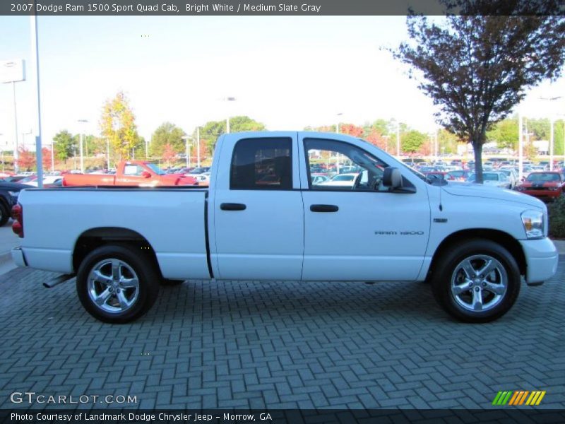 Bright White / Medium Slate Gray 2007 Dodge Ram 1500 Sport Quad Cab