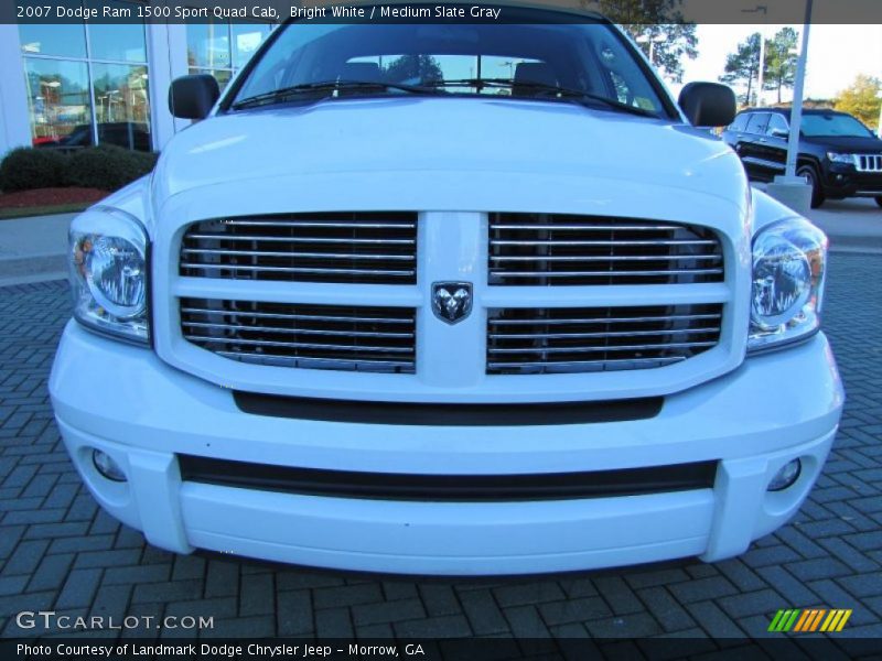 Bright White / Medium Slate Gray 2007 Dodge Ram 1500 Sport Quad Cab