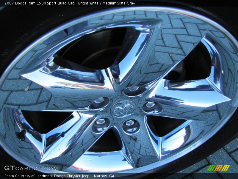 Bright White / Medium Slate Gray 2007 Dodge Ram 1500 Sport Quad Cab