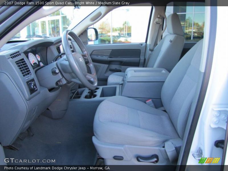 Bright White / Medium Slate Gray 2007 Dodge Ram 1500 Sport Quad Cab