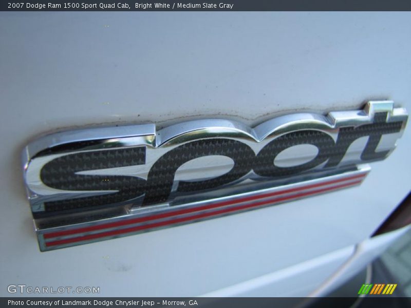 Bright White / Medium Slate Gray 2007 Dodge Ram 1500 Sport Quad Cab