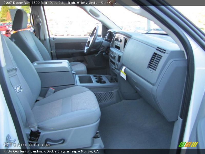 Bright White / Medium Slate Gray 2007 Dodge Ram 1500 Sport Quad Cab