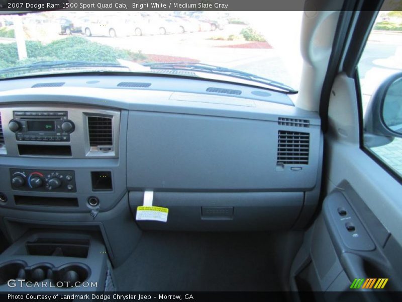 Bright White / Medium Slate Gray 2007 Dodge Ram 1500 Sport Quad Cab