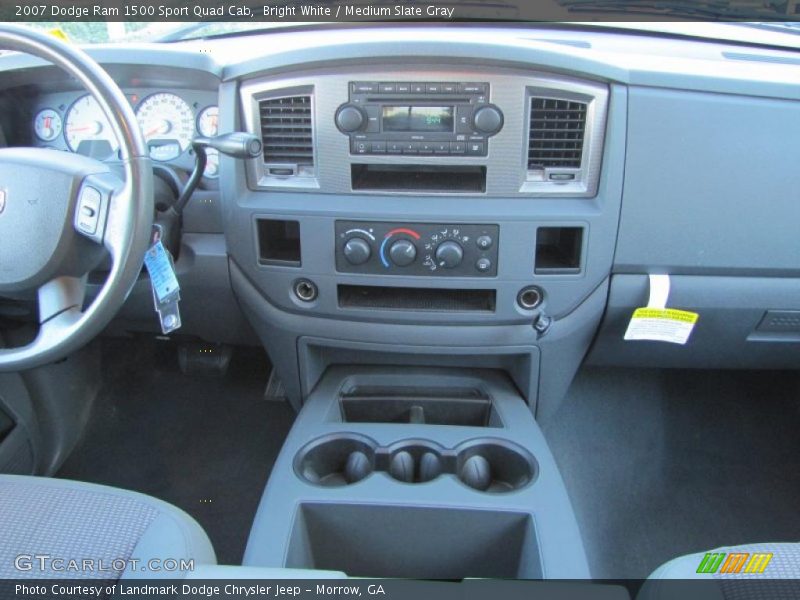 Bright White / Medium Slate Gray 2007 Dodge Ram 1500 Sport Quad Cab