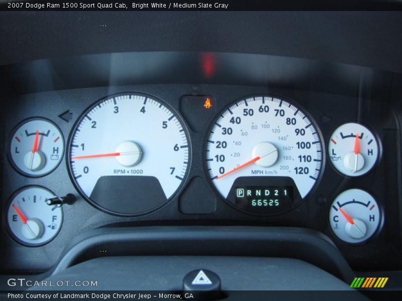 Bright White / Medium Slate Gray 2007 Dodge Ram 1500 Sport Quad Cab