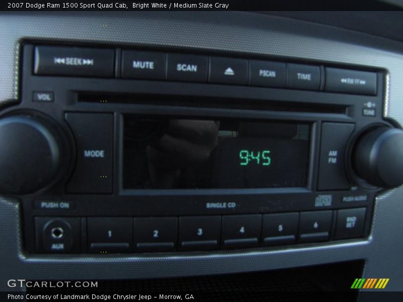 Bright White / Medium Slate Gray 2007 Dodge Ram 1500 Sport Quad Cab