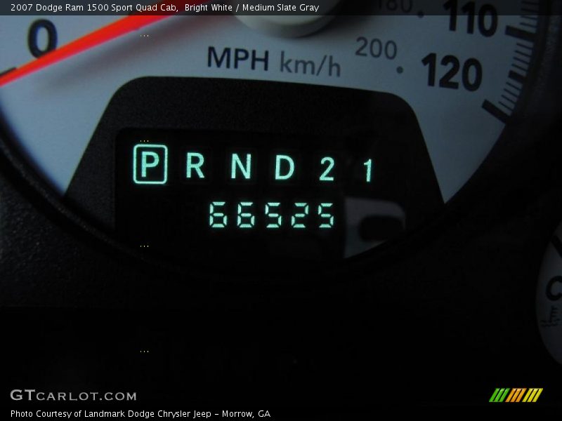 Bright White / Medium Slate Gray 2007 Dodge Ram 1500 Sport Quad Cab