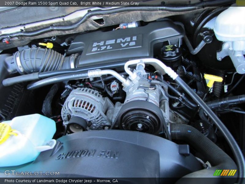 Bright White / Medium Slate Gray 2007 Dodge Ram 1500 Sport Quad Cab