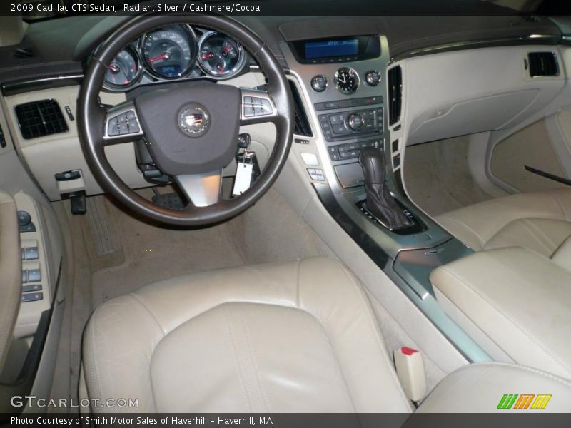 Radiant Silver / Cashmere/Cocoa 2009 Cadillac CTS Sedan