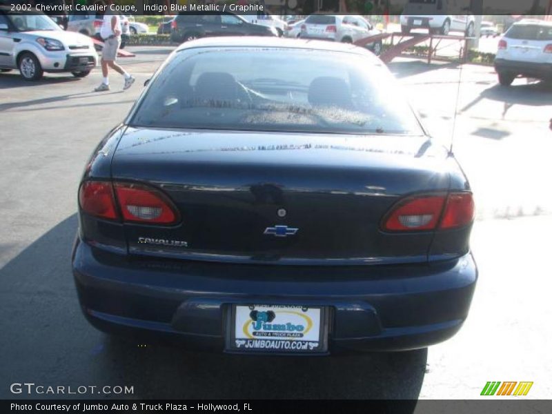 Indigo Blue Metallic / Graphite 2002 Chevrolet Cavalier Coupe