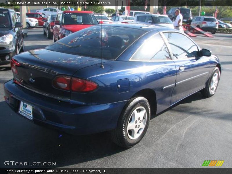 Indigo Blue Metallic / Graphite 2002 Chevrolet Cavalier Coupe
