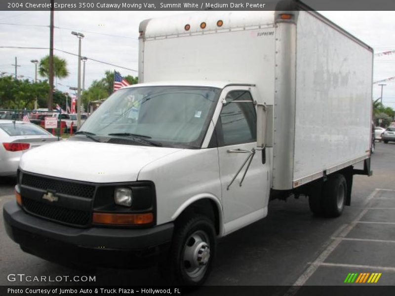 Summit White / Medium Dark Pewter 2004 Chevrolet Express 3500 Cutaway Moving Van