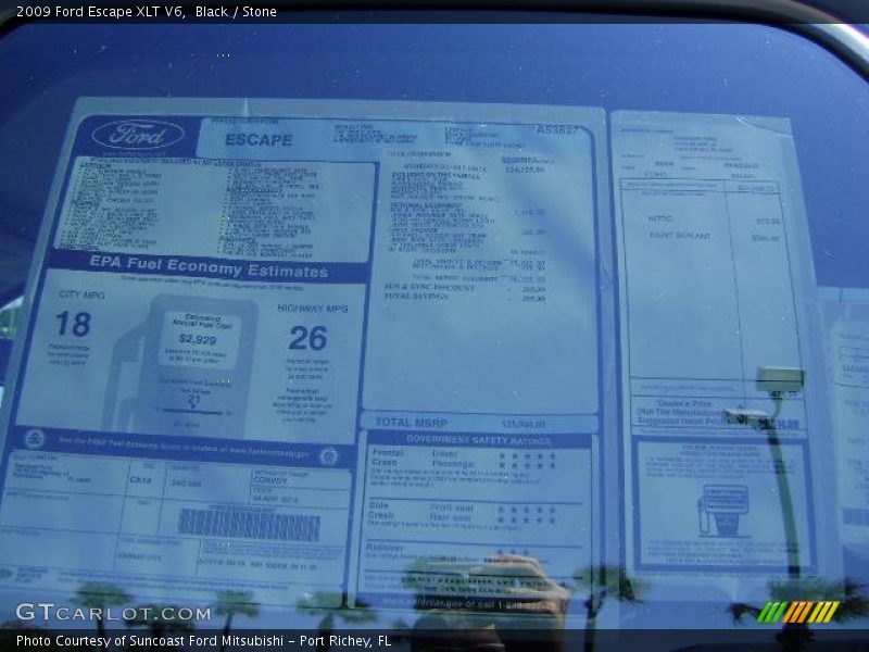 Black / Stone 2009 Ford Escape XLT V6