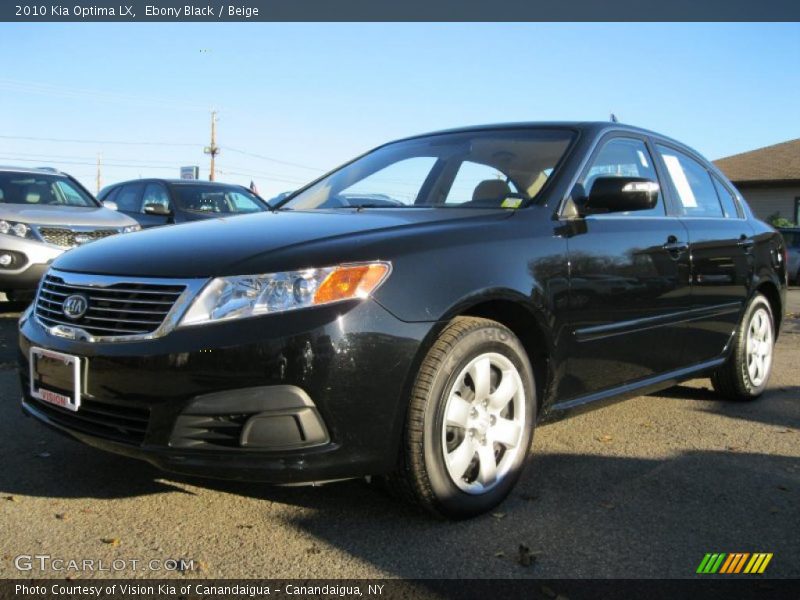 Ebony Black / Beige 2010 Kia Optima LX