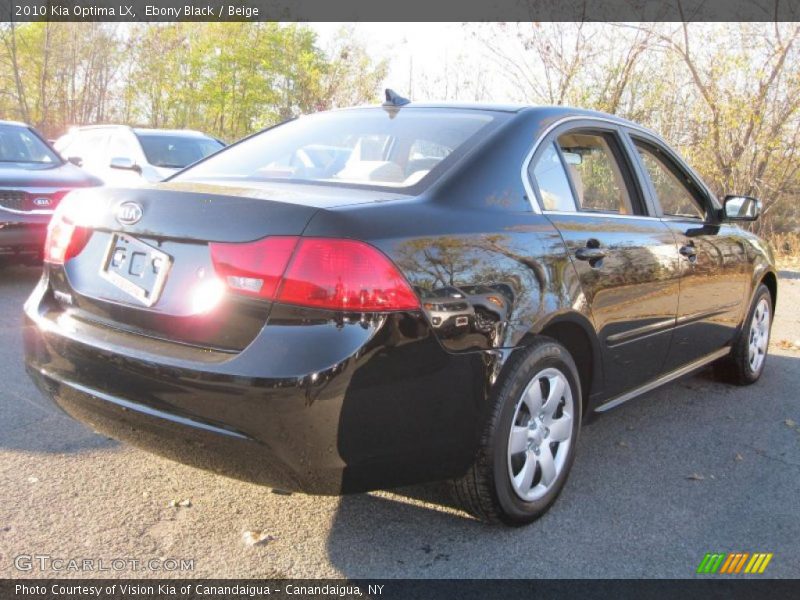 Ebony Black / Beige 2010 Kia Optima LX