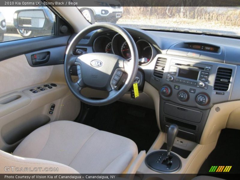 Ebony Black / Beige 2010 Kia Optima LX