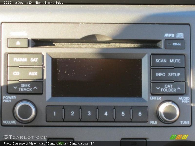 Ebony Black / Beige 2010 Kia Optima LX