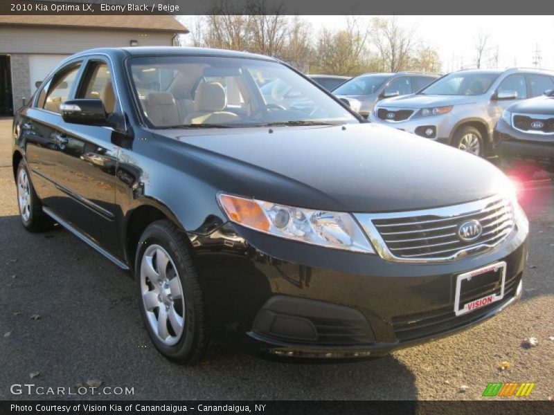 Ebony Black / Beige 2010 Kia Optima LX