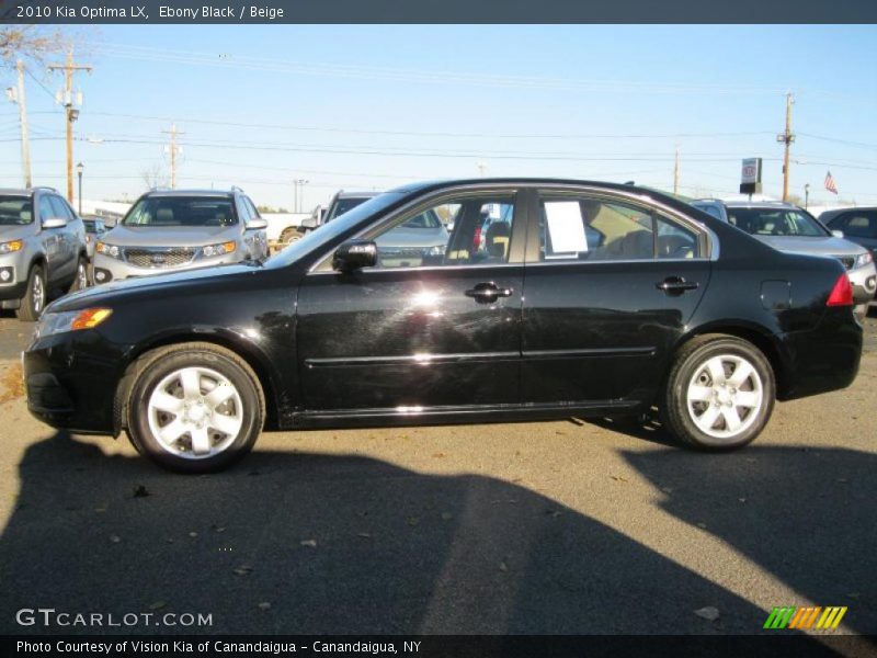 Ebony Black / Beige 2010 Kia Optima LX