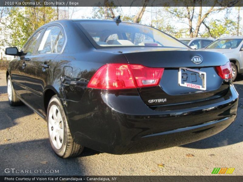 Ebony Black / Beige 2010 Kia Optima LX