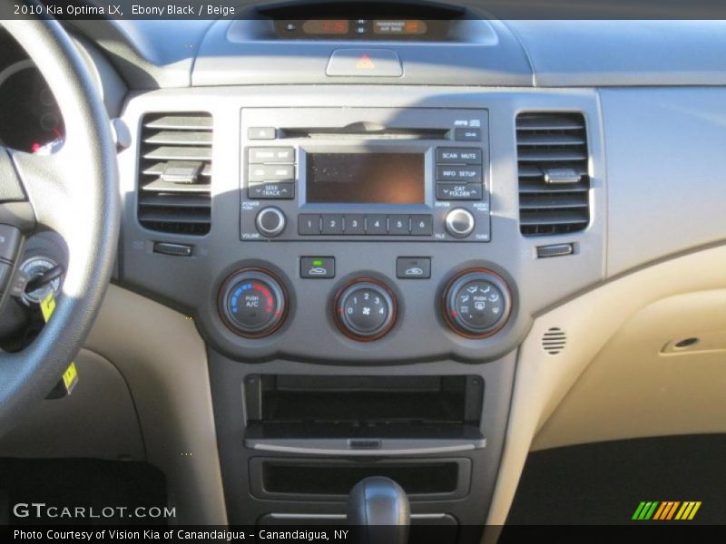 Ebony Black / Beige 2010 Kia Optima LX