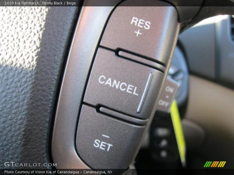 Ebony Black / Beige 2010 Kia Optima LX