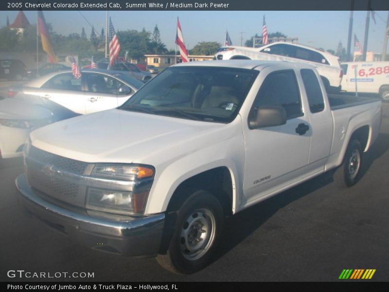 Summit White / Medium Dark Pewter 2005 Chevrolet Colorado Extended Cab