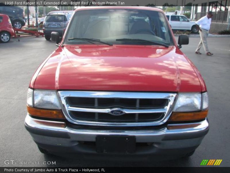 Bright Red / Medium Prairie Tan 1998 Ford Ranger XLT Extended Cab