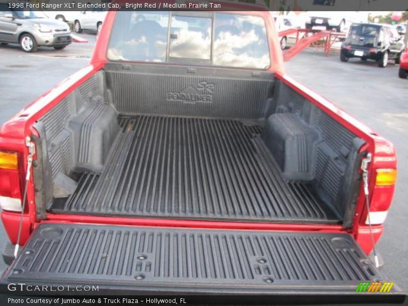 Bright Red / Medium Prairie Tan 1998 Ford Ranger XLT Extended Cab