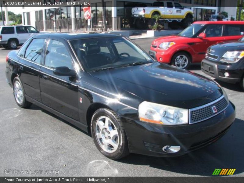 Black / Black 2003 Saturn L Series L200 Sedan