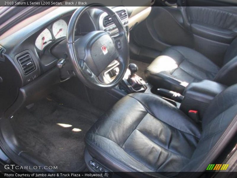 Black / Black 2003 Saturn L Series L200 Sedan