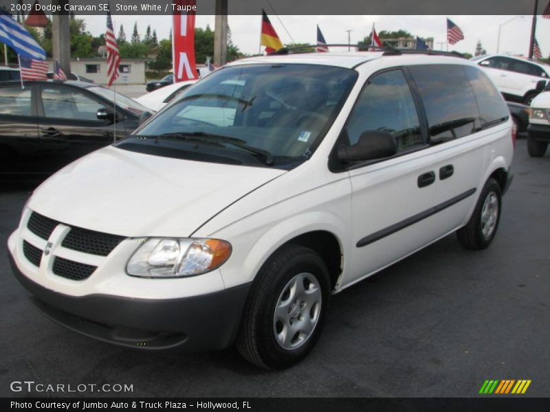 Stone White / Taupe 2003 Dodge Caravan SE