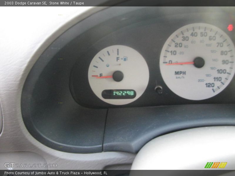 Stone White / Taupe 2003 Dodge Caravan SE