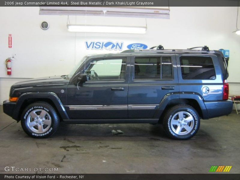 Steel Blue Metallic / Dark Khaki/Light Graystone 2006 Jeep Commander Limited 4x4