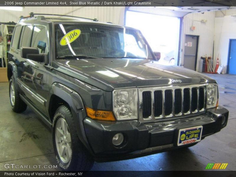 Steel Blue Metallic / Dark Khaki/Light Graystone 2006 Jeep Commander Limited 4x4