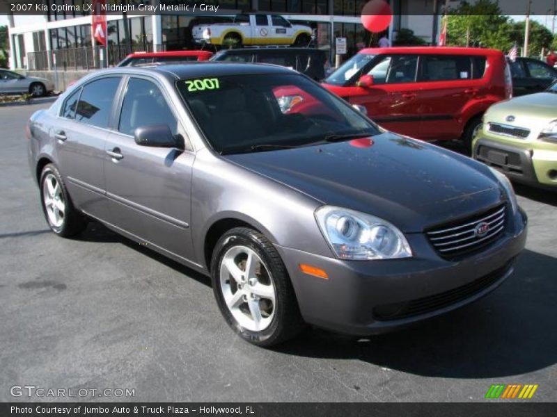 Midnight Gray Metallic / Gray 2007 Kia Optima LX