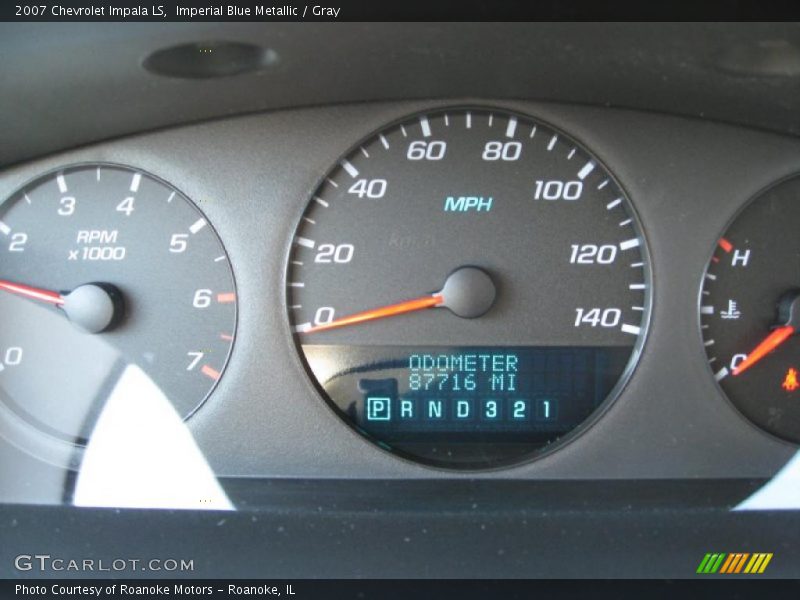 Imperial Blue Metallic / Gray 2007 Chevrolet Impala LS