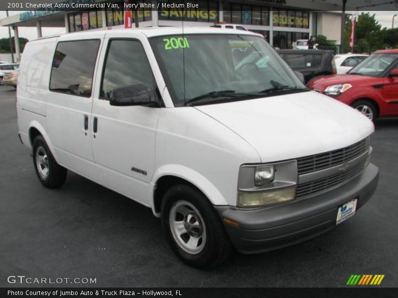 Ivory White / Medium Blue 2001 Chevrolet Astro Commercial Van