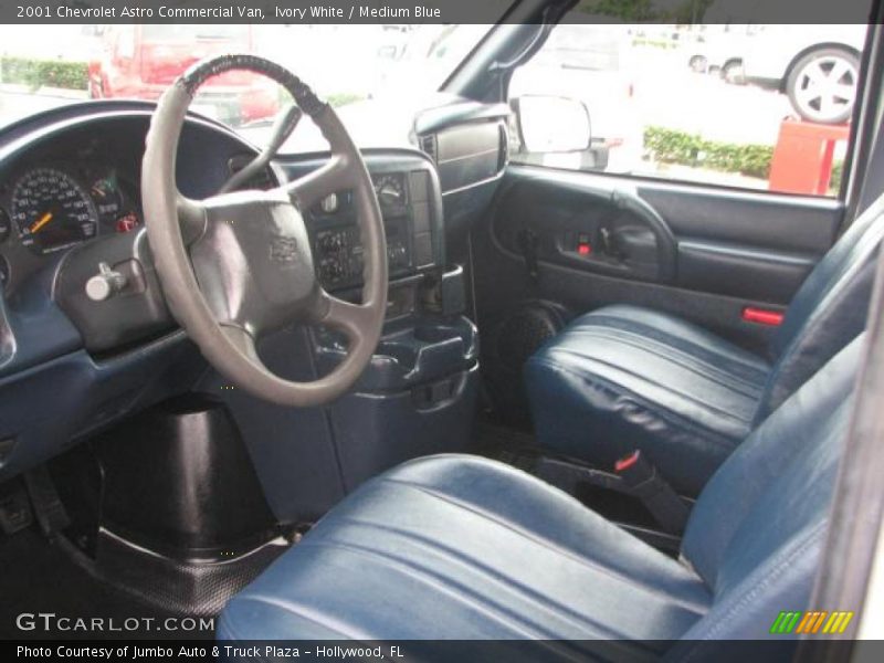 Ivory White / Medium Blue 2001 Chevrolet Astro Commercial Van