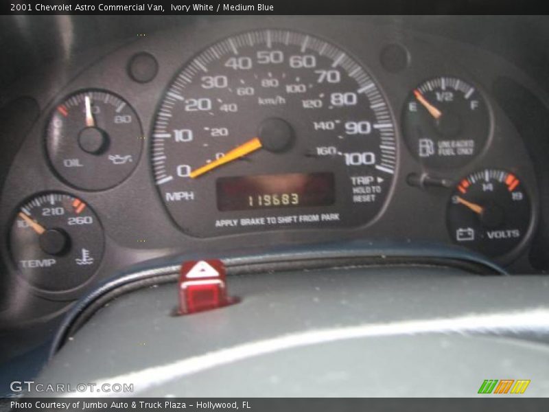 Ivory White / Medium Blue 2001 Chevrolet Astro Commercial Van