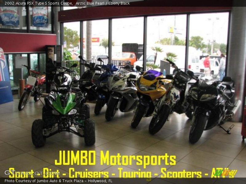 Arctic Blue Pearl / Ebony Black 2002 Acura RSX Type S Sports Coupe