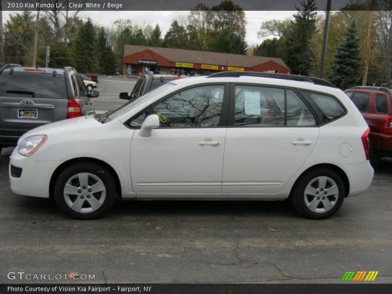 Clear White / Beige 2010 Kia Rondo LX