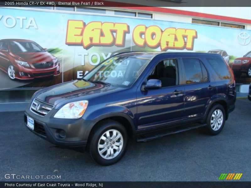 Eternal Blue Pearl / Black 2005 Honda CR-V EX 4WD
