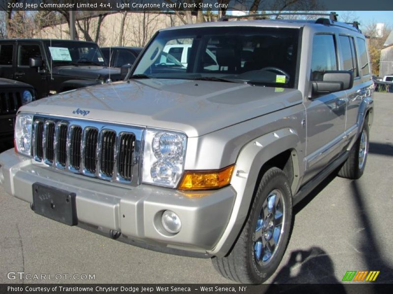 Light Graystone Pearl / Dark Slate Gray 2008 Jeep Commander Limited 4x4