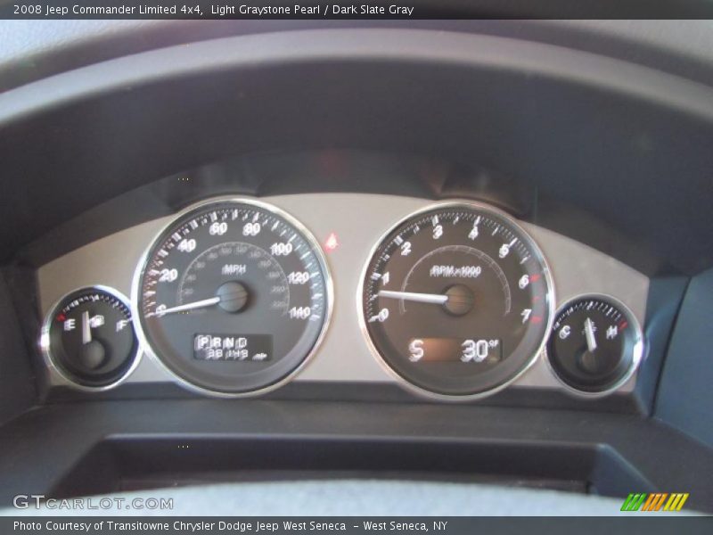 Light Graystone Pearl / Dark Slate Gray 2008 Jeep Commander Limited 4x4