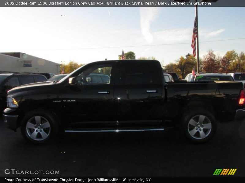 Brilliant Black Crystal Pearl / Dark Slate/Medium Graystone 2009 Dodge Ram 1500 Big Horn Edition Crew Cab 4x4