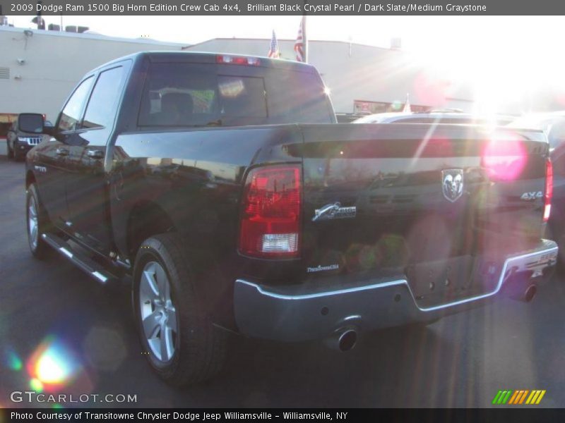 Brilliant Black Crystal Pearl / Dark Slate/Medium Graystone 2009 Dodge Ram 1500 Big Horn Edition Crew Cab 4x4