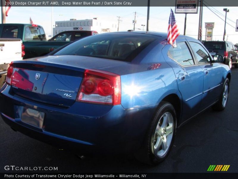 Deep Water Blue Pearl / Dark Slate Gray 2009 Dodge Charger R/T AWD