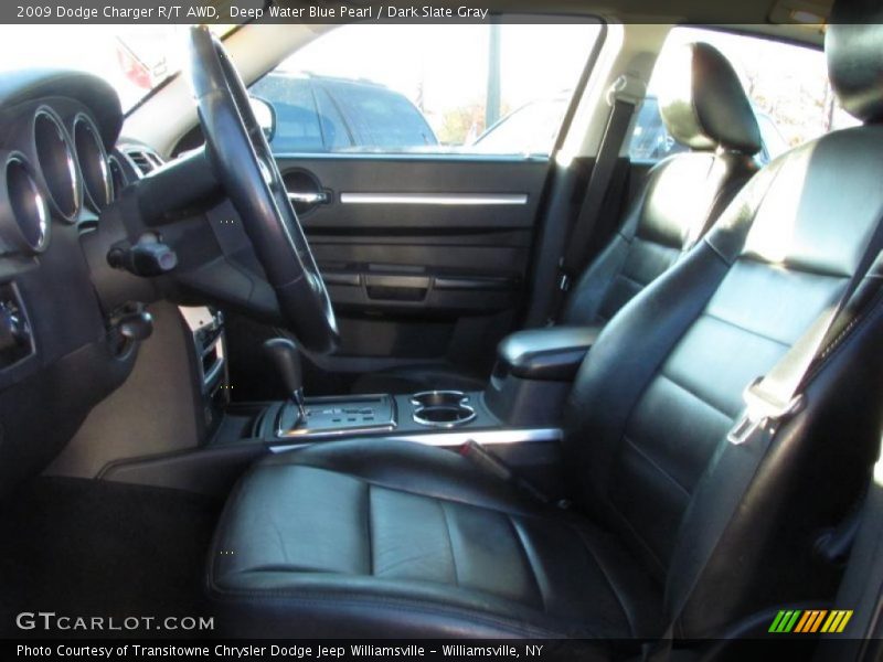 Deep Water Blue Pearl / Dark Slate Gray 2009 Dodge Charger R/T AWD
